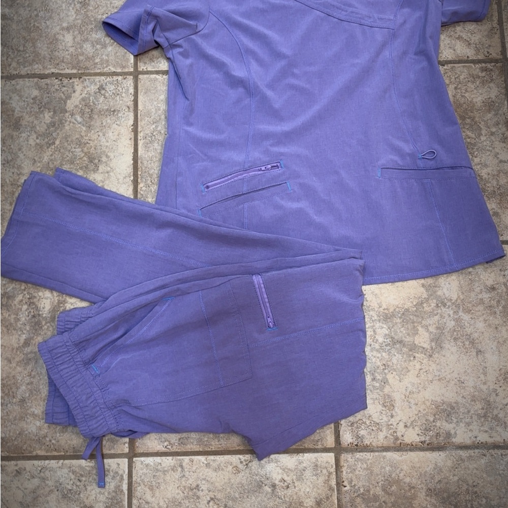 Scrubstar Performance Purple Scrub Top